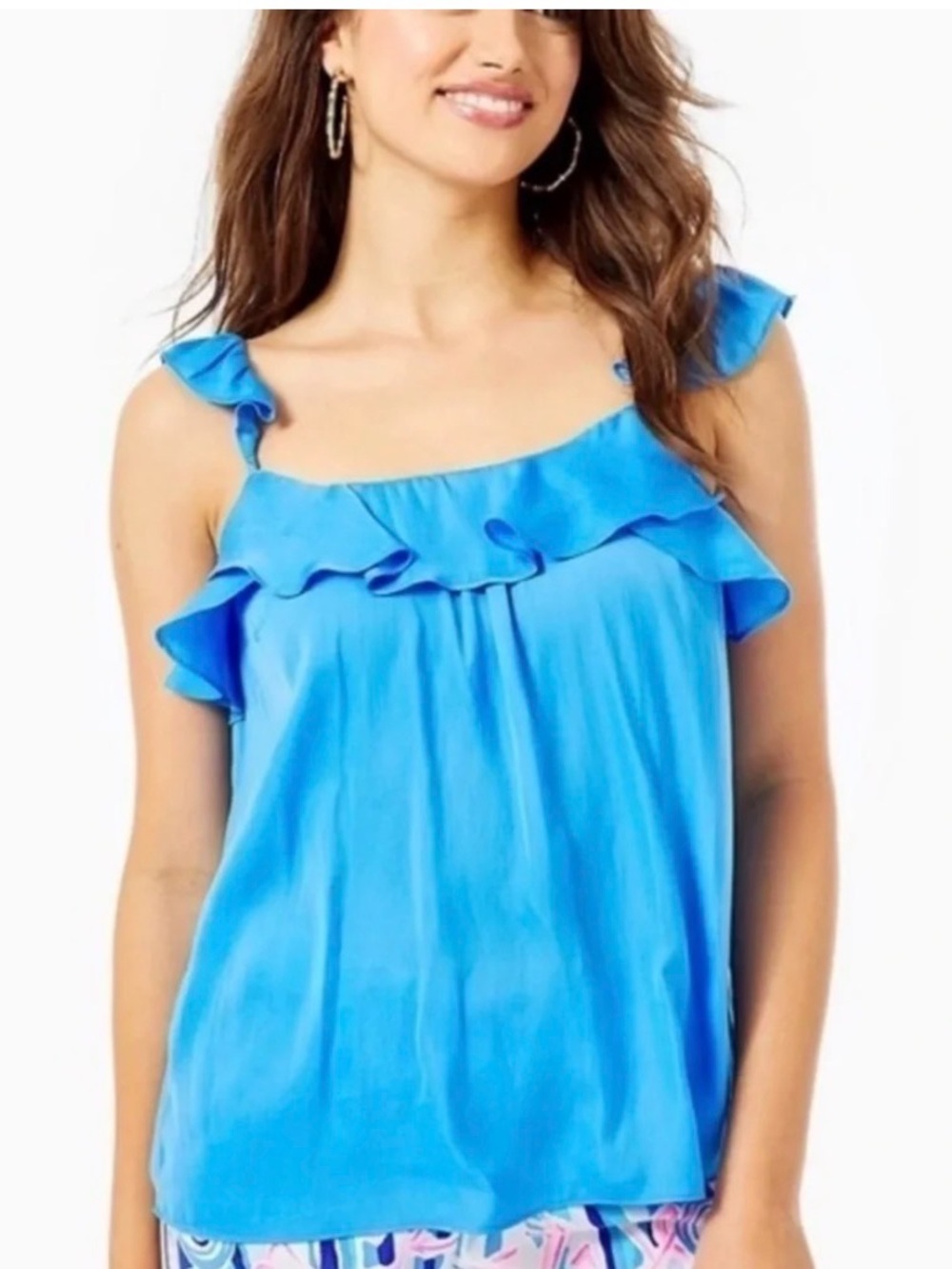 NWT Lilly Pulitzer Cailee Top in Blue Thistle